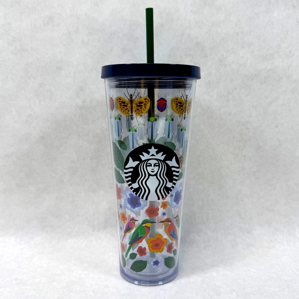 STARBUCKS Birds Beetles & Butterflies Cold Cup - 24 oz